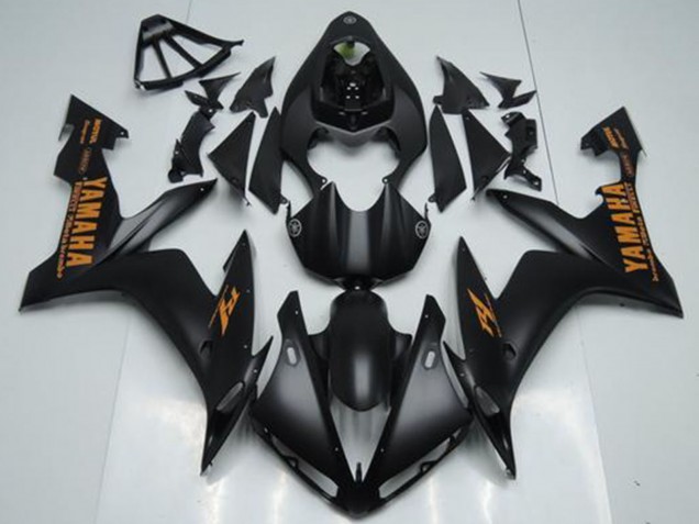 Carénages Moto Yamaha YZF R1 2004-2006 - Noir Mat Orange