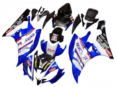 Carénages Moto Yamaha YZF 600 R6 2006-2007 - Blanc Bleu Noir Fimer Volvo Yamalube Sterilgarda