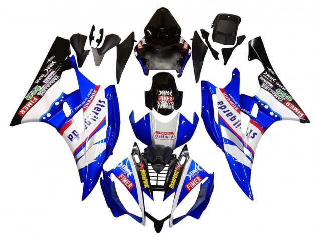 Carénages Moto Yamaha YZF 600 R6 2006-2007 - Blanc Bleu Noir Fimer Volvo Yamalube Sterilgarda
