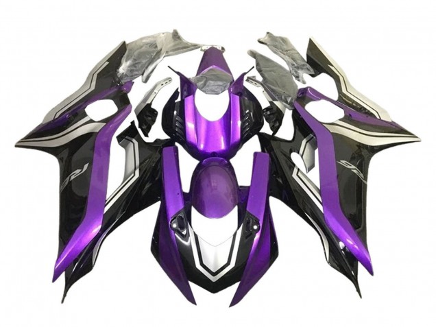 Carénages Moto Yamaha YZF 600 R6 2017-2025 - Argent Violet Noir Brillant