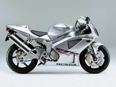 Carénages Moto Honda VTR1000 2000-2006 - Argent Blanc Courses