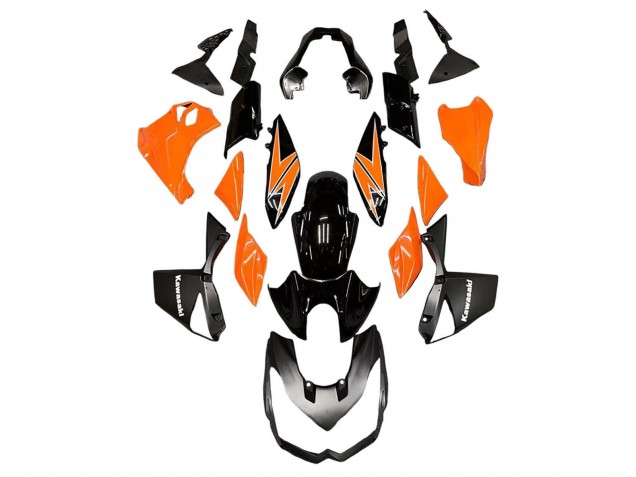 Carénages Moto Kawasaki Z1000 2010-2013 - Orange Noir Brillant