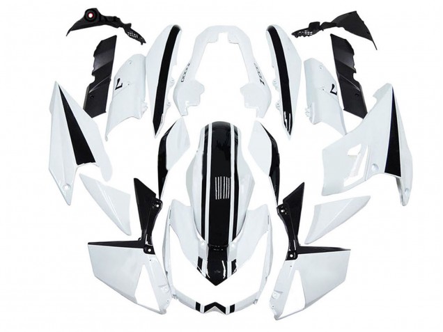 Carénages Moto Kawasaki Z1000 2010-2013 - Blanc Noir