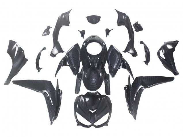 Carénages Moto Kawasaki Z1000 2014-2019 - Noir Fibre de Carbone