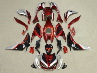 Carénages Moto Kawasaki Z1000 2014-2019 - Rouge Argent Noir