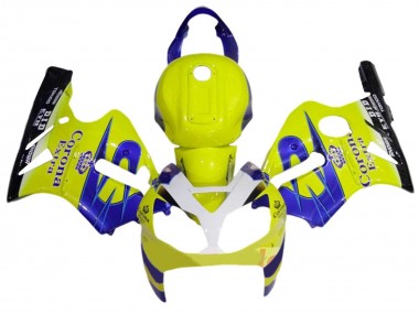 Carénages Moto Kawasaki ZX12R 2002-2006 - Jaune Blanc Bleu Corona Extra