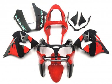 Carénages Moto Kawasaki ZX9R 2000-2001 - Rouge Noir