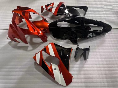 Carénages Moto Kawasaki ZX9R 2002-2003 - Rouge Blanc Noir Brillant