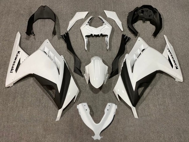 Carénages Moto Kawasaki EX300 2013-2017 - Blanc Perle Noir