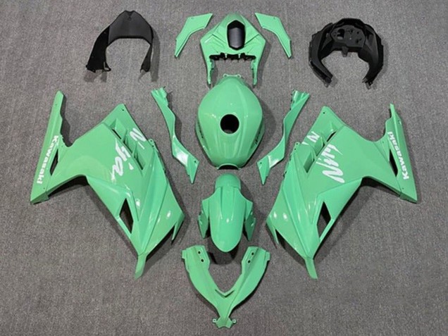Carénages Moto Kawasaki EX300 2013-2024 - Vert Clair Blanc