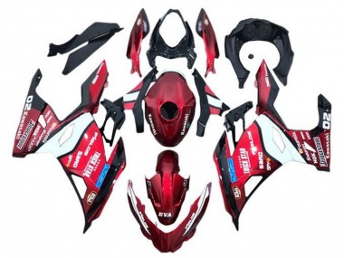 Carénages Moto Kawasaki Ninja 400 2018-2024 - Rouge Bleu Blanc Trick Star Bridgestone