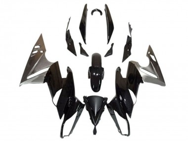 Carénages Moto Kawasaki Ninja 650 EX650 2009-2011 - Noir Brillant Argent