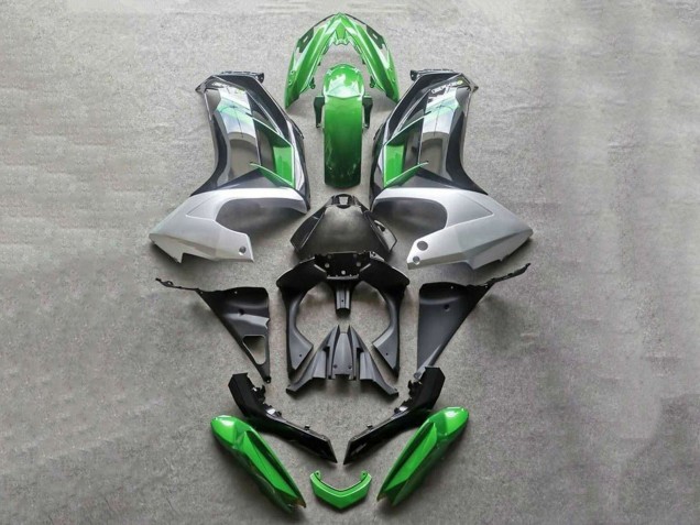 Carénages Moto Kawasaki Ninja 650 EX650 2012-2016 - Vert Gris Noir