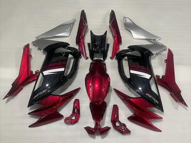 Carénages Moto Kawasaki Ninja 650 EX650 2020-2025 - Rouge Argent Blanc Noir