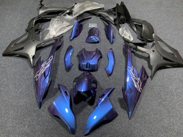 Carénages Moto BMW S1000RR 2019-2022 - Bleu Noir Mat
