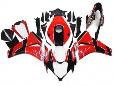 Carénages Moto Honda CBR1000RR 2008-2011 - Rouge Blanc Noir Brillant Bande
