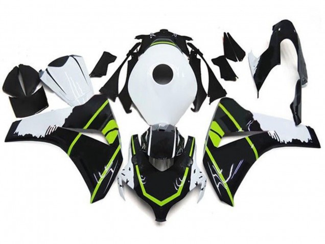 Carénages Moto Honda CBR1000RR 2008-2011 - Blanc Vert Noir Brillant
