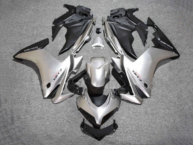 Carénages Moto Honda CBR500R 2013-2015 - Argent Noir Mat