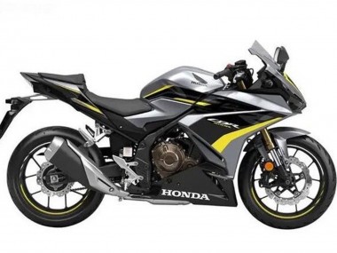 Carénages Moto Honda CBR500R 2019-2021 - Argent Noir Brillant Jaune