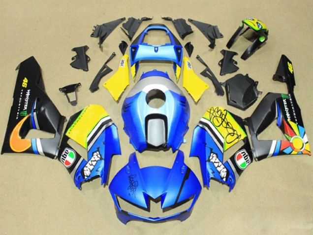 Carénages Moto Honda CBR600RR 2013-2026 - Bleu Jaune Noir Mat Vert Monstre