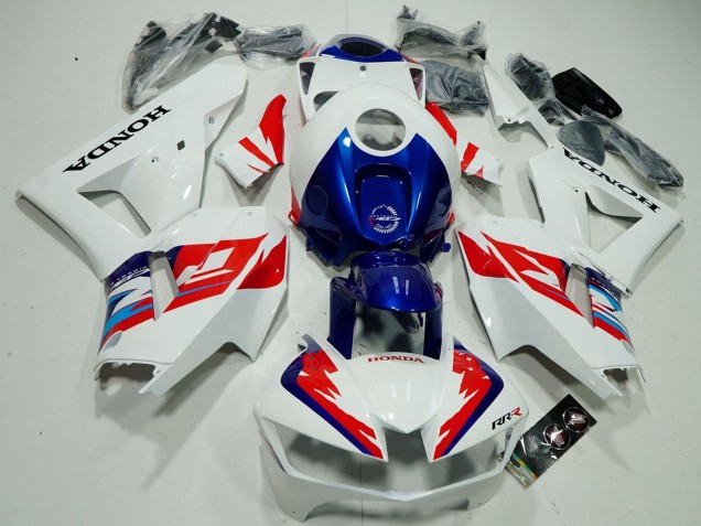 Carénages Moto Honda CBR600RR 2013-2023 - Blanc Rouge Bleu Fireblade