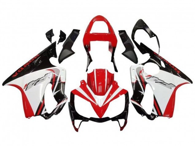 Carénages Moto Honda CBR600 F4i 2001-2003 - Blanc Rouge Noir Brillant