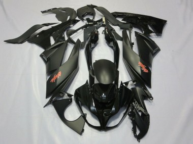 Carénages Moto Kawasaki ZX6R 2007-2008 - Noir Mat Noir Rouge