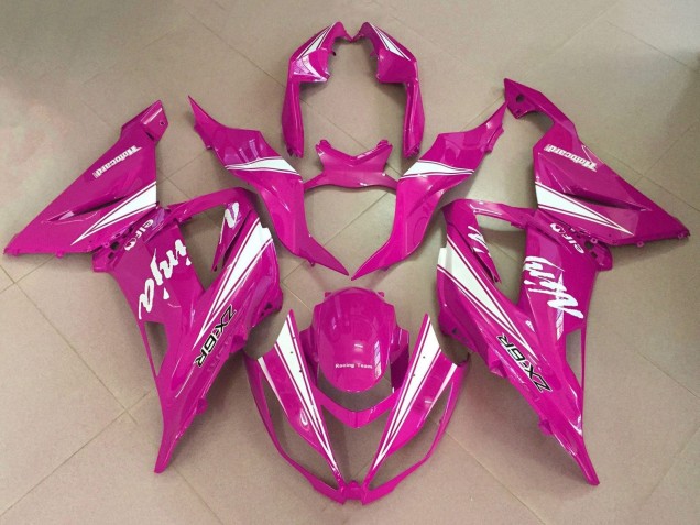 Carénages Moto Kawasaki ZX6R 2013-2018 - Rose Blanc