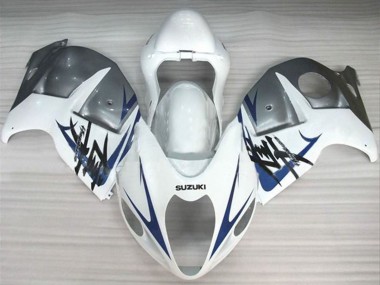 Carénages Moto Suzuki GSXR 1300 Hayabusa 1996-2007 - Blanc Argent Bleu