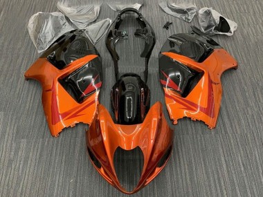 Carénages Moto Suzuki GSXR 1300 Hayabusa 1996-2007 - Orange Noir Rouge