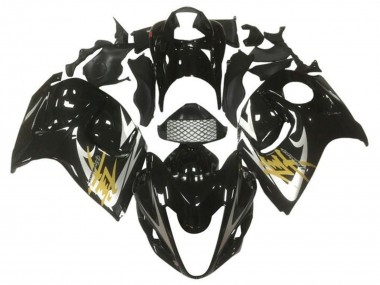 Carénages Moto Suzuki GSXR 1300 Hayabusa 2008-2020 - Noir Brillant Argent Or