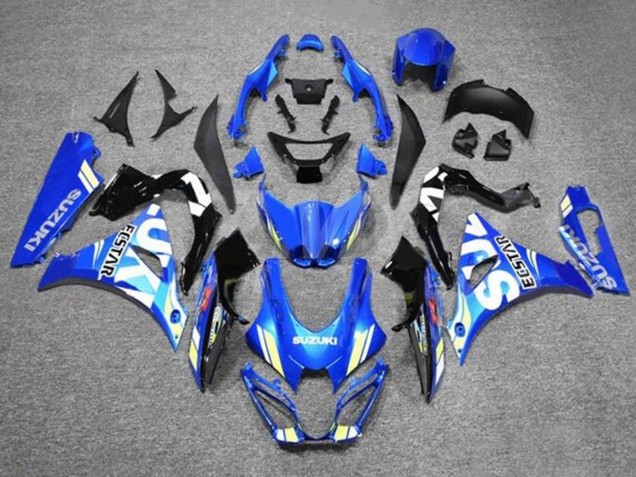 Carénages Moto Suzuki GSXR1000 2017-2024 - Bleu Blanc Ecstar