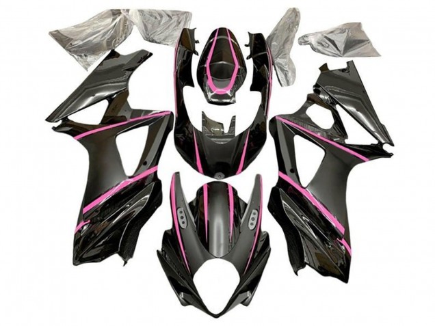 Carénages Moto Suzuki GSXR 1000 2007-2008 - Noir Mat Rose