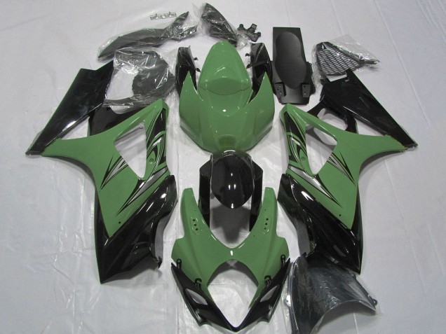 Carénage Moto Suzuki GSXR 1000 2007-2008 - Vert Noir Brillant