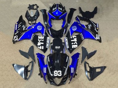 Carénages Moto Suzuki GSXR 1000 2009-2016 - Noir Bleu Blanc 93