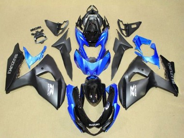 Carénages Moto Suzuki GSXR 1000 2009-2016 - Noir Mat Bleu Noir Brillant Gris