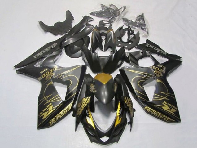 Carénages Moto Suzuki GSXR 1000 2009-2016 - Noir Or Tribal