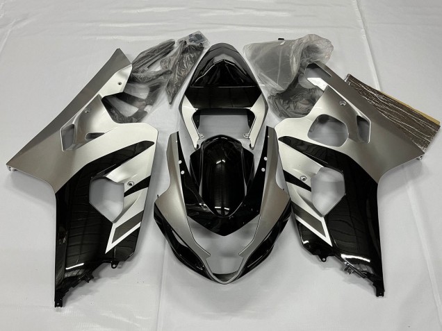 Carénages Moto Suzuki GSXR 600 / GSXR 750 2001-2003 - Argent Noir Brillant