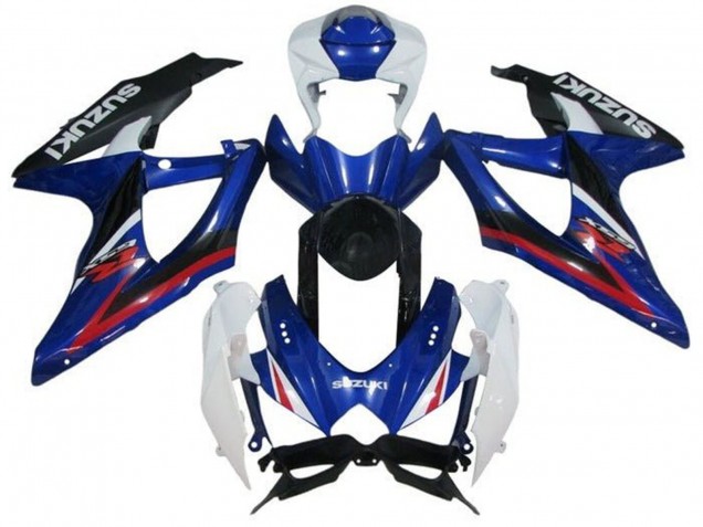 Carénages Moto Suzuki GSXR 600 / GSXR 750 2008-2010 - Blanc Bleu Rouge Noir