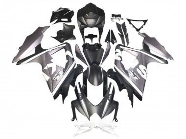 Carénages Moto Suzuki GSXR 600 / GSXR 750 2008-2010 - Argent Blanc Noir Mat