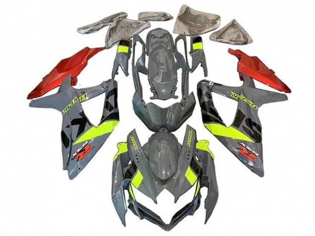 Carénages Moto Suzuki GSXR 600 / GSXR 750 2008-2010 - Nardo Gris Jaune Néon Rouge Noir
