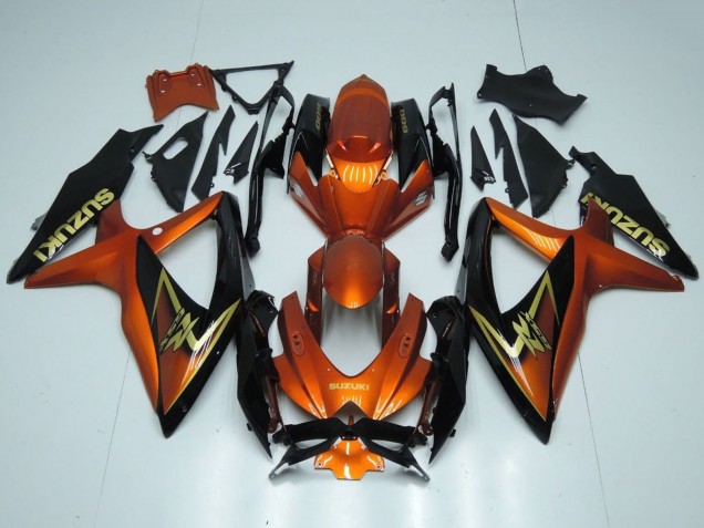 Carénages Moto Suzuki GSXR 600 / GSXR 750 2008-2010 - Orange Or Noir