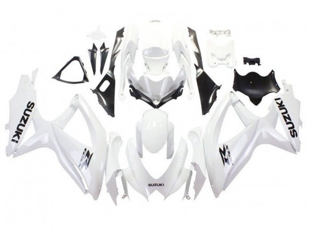 Carénages Moto Suzuki GSXR 600 / GSXR 750 2008-2010 - Blanc Noir