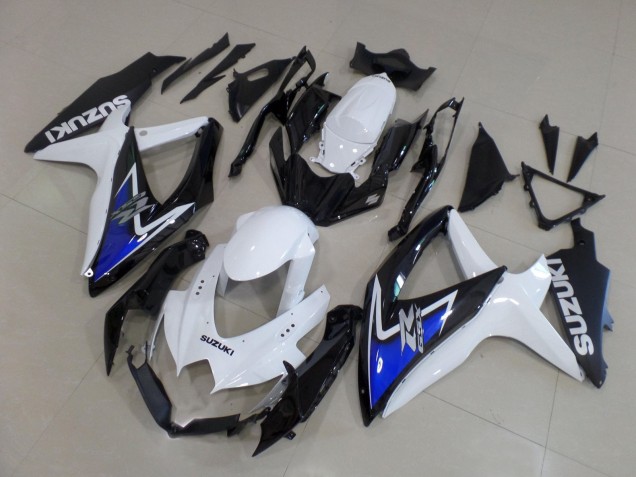 Carénages Moto Suzuki GSXR 600 / GSXR 750 2008-2010 - Blanc Bleu Noir Brillant