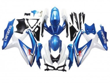 Carénages Moto Suzuki GSXR 600 / GSXR 750 2008-2010 - Blanc Bleu Clair Rouge
