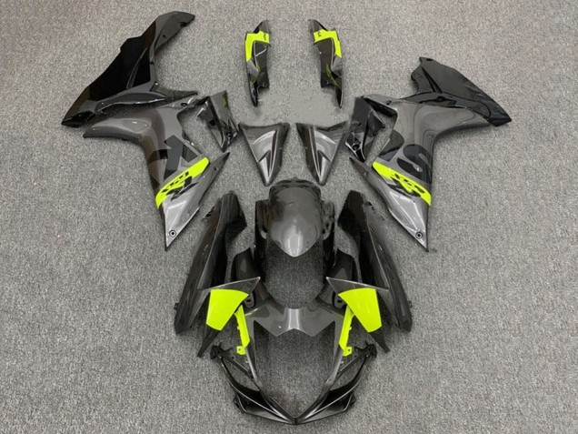 Carénages Moto Suzuki GSXR 600 / GSXR 750 2011-2024 - Gris Noir Jaune Néon
