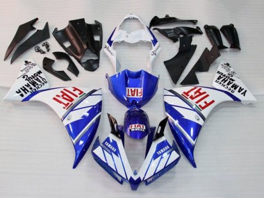 Carénages Moto Yamaha YZF 1000 R1 2009-2011 - Blanc Bleu Rouge Fiat