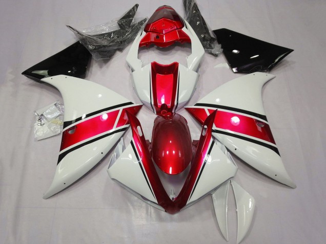 Carénage Moto Yamaha YZF 1000 R1 2009-2011 - Blanc Rouge Noir