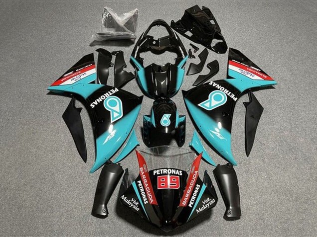 Carénages Moto Yamaha YZF 1000 R1 2012-2014 - Noir Brillant Bleu Petronas