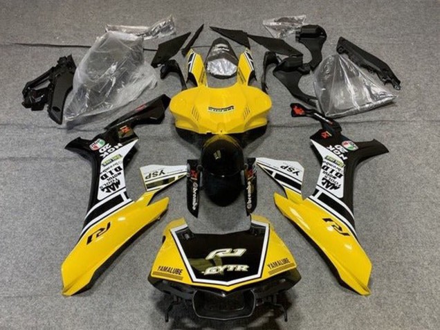 Carénages Moto Yamaha YZF 1000 R1 2015-2019 - Jaune Blanc Noir GYTR